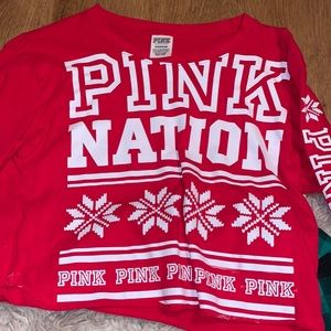 Pink cropped long sleeve